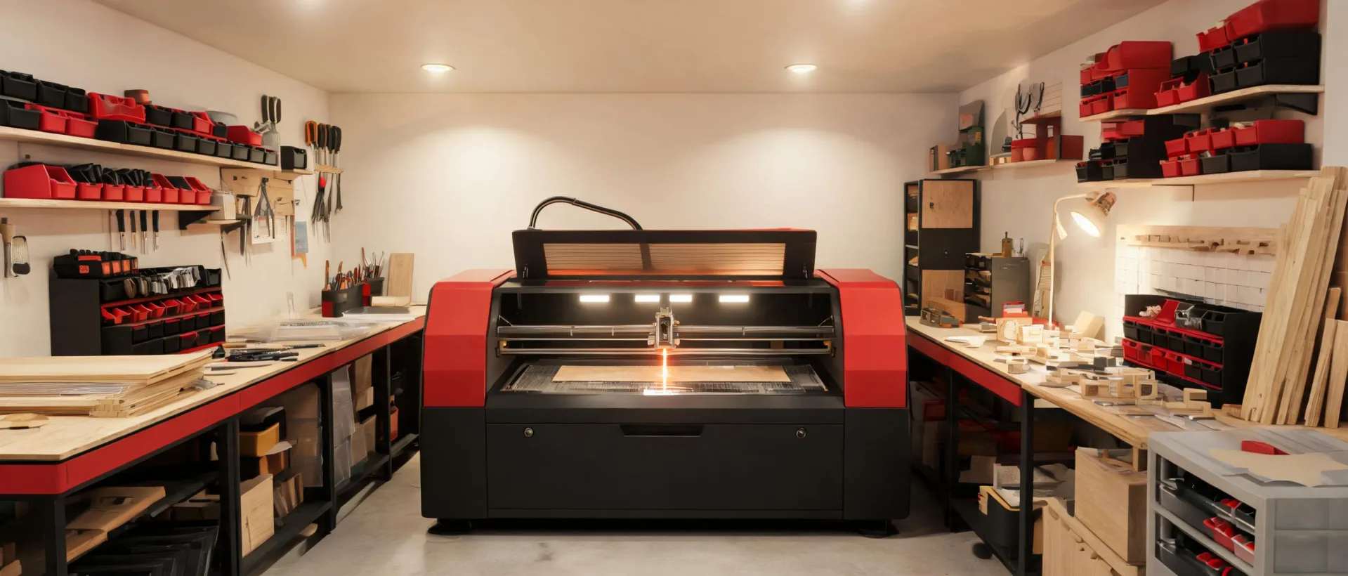 Boss Laser machine in a clean workshop